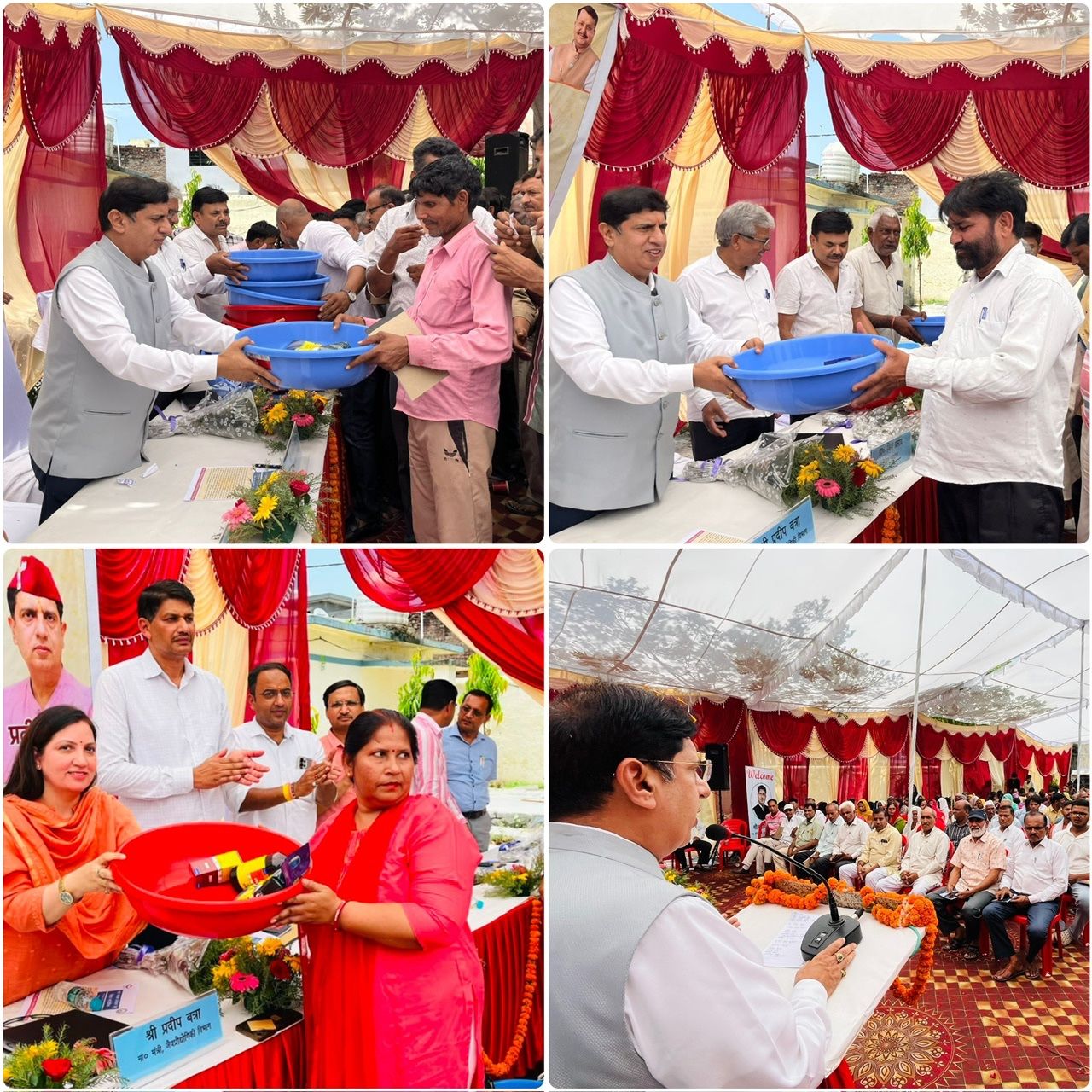 किसान वैज्ञानिक चौपाल में गूंजा आत्मनिर्भर कृषि का संदेश, मंत्री प्रदीप बत्रा ने किसानों को बांटी कृषि किट और मुफ्त दवाइयाँ